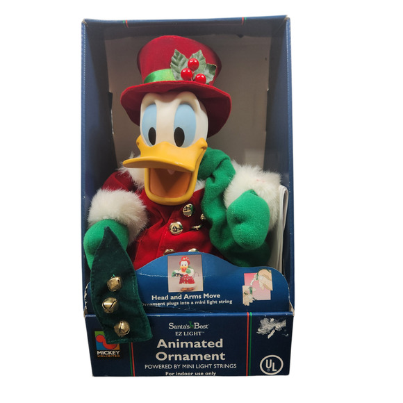 Disney Santa's Best Donald Duck Animated Ornament Holiday Christmas Motion Works